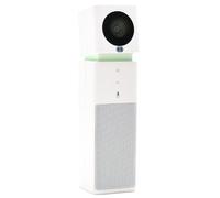 Boom UNO Caméra de conférence Full HD 1080p, appels vidéo et réunions, grand angle de 120 degrés, microphone antibruit, haut-parleur, webcam de conférence avec USB Plug & Play (blanc)
