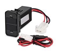 BOOMBOOST ABS Tableau de Bord Chargeur Rapide Double USB Audio Adaptateur Prise 2 Ports Voiture Chargeur de téléphone Adaptateur