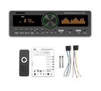 BOOMBOOST Autoradio Bluetooth mains libres, stéréo 1 DIN, support radio FM/AM, contrôle vocal, enregistrement audio, Bluetooth/2USB/SD/AUX-IN