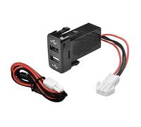 BOOMBOOST Voiture 2.1A Double USB Audio Entrée Prise Tableau de Bord Chargeur de Téléphone Adaptateur Prise 2 Ports