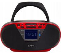 Aiwa BBTU-500DAB/RD Radio CD Portable Dab+ avec écran Couleur 2,4", Bluetooth 5.0, USB, CD/CDR/RW/MP3, Dab+. Couleur : Rouge