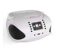 Boombox Auna Roadie Smart IR-DAB-BT-CD-MP3 USB DAB+-Internet-Radio FM Blanc