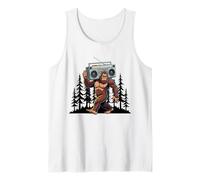 Boombox Bigfoot Retro Funny Cryptid Forest Music Débardeur