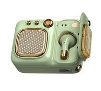 Boombox Bluetooth rétro avec écouteurs | Haut-parleur radio portable avec son HIFI | Lecteur MP3 et radio FM | Style classique pour l'intérieur et l'extérieur