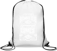 Boombox Club Old School Bring The Beat Sac de gym décontracté avec cordon de serrage Blanc