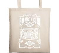 Boombox Club Old School Bring The Beat Sac fourre-tout en coton écologique Beige