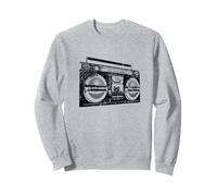 Boombox Ghetto Blaster Radio Hip Hop Musique analogique Sweatshirt