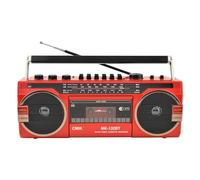 Boombox Lecteur de cassettes CD, enregistreur de cassette Bluetooth rétro avec radio AM/FM, haut-parleur de style classique des années 80 pour réunions de famille et voyages