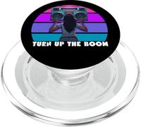 Boombox Retro 80's Boombox, Cassette de Musique rétro Turn Up The Boon PopSockets PopGrip pour MagSafe