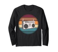 Boombox Retro Vintage Graphic Old School Music Lover Manche Longue