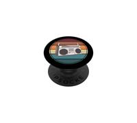 Boombox Retro Vintage Graphic Old School Music Lover PopSockets PopGrip Adhésif