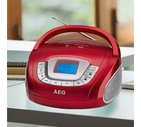 Boombox Stéréo USB SD MP3 Radio-Réveil Système Compact Rouge