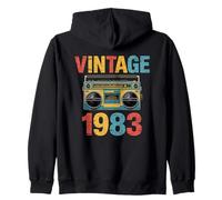 Boombox Vintage 1983 Style Cassette Musicale rétro Sweat à Capuche