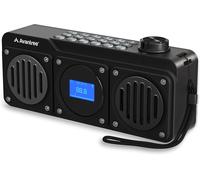 Boombyte Portable Fm Radio With Bluetooth Speaker, Two Speakers (14W), High Volume, Stereo Sound, Micro Sd Card Slot, Usb Port, 11H Rechargeable Mp3 Player