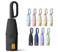 BoomCelocity Mini Parapluie Compact Coupe-Vent - Structure à 6 Baleines avec Boucle Manuelle, Protection UV, Parapluie de Voyage Portable pour Homme et Femme