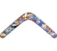 Boomerang Holzbumerang Naturel Graffiti à Gauche Bois Pointe Boomerang