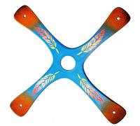 Boomerang S-Quad, Boomerang pour débutant ou Bon Lanceur, créé par Le Champion du Monde, Facile à Lancer, Sport de Plein air, d'une portée de 20 mètres, respectez Les consignes (Bleu)