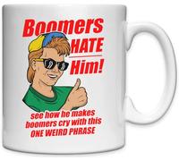 Boomers Hate Him See How He Makes Boomer Cry OK Boomer Mug en céramique blanche