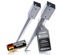 BOOMET Lot de 10 douilles à enfoncer pour poteaux carrés - 7 x 7 cm / 9 x 9 cm - 91 x 91 x 750 mm - Galvanisé à chaud - Douille de sol résistante à la corrosion - Ancrage au sol stable - Fixation de