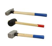 BOOMET Marteau de serrurier 500 g / maillet en caoutchouc 320 g / maillet 1000 g - Autres ensembles de marteaux disponibles - Pour un travail précis - Idéal pour maçons et serruriers