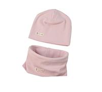 Boomly Bébé Bonnet à Tricoter + écharpe en Boucle Chapeau de Coton Doux Enfant Mode Beanie Bonnet Neck Warmer Collier Écharpe Automne Hiver
