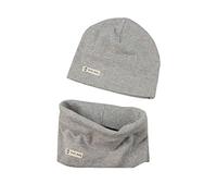 Boomly Bébé Bonnet à Tricoter + écharpe en Boucle Chapeau de Coton Doux Enfant Mode Beanie Bonnet Neck Warmer Collier Écharpe Automne Hiver