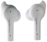 Boompods Bassline GO Écouteurs intra-auriculaires Bluetooth blanc micro-casque, volume réglable, résistant à la sueur, commande