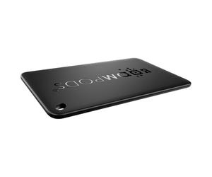 Boompods Boomcard Recharge Universal Grey - Portefeuille rechargeable pour Apple Find My et Android - Étanche IPX5, plastique océan, taille carte de crédit avec trou pour cordon
