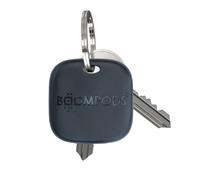 Boompods Boomtag - Localisateur de clés rechargeable - En plastique océan - Bluetooth - Compatible avec Android et Apple - Étanche - Mini localisateur pour clés, sacs, gris