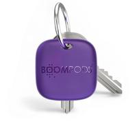 Boompods Boomtag Traceur Rechargeable - Localisateurs d'objets Compatible avec Apple Find My, Traceur Bluetooth Étanche IPX7, Étiquette de Suivi pour Portefeuilles, Bagages, Enfants - Violet