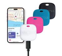 Lot de 4 Porte-clés Airtag Modèle Boomtag Etanche IPX7 Rechargeable Multicolore