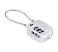 Boompods Cadenas Valise avec Fonction de Localisation - Cadenas Connectée avec Traceur Compatible avec Apple Find My App, Verrou Intelligent TSA pour Valise et Bagages, Batterie Rechargeable - Blanc