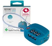 Boompods Cadenas Valise avec Fonction de Localisation - Cadenas Connectée avec Traceur Compatible avec Apple Find My App, Verrou Intelligent TSA pour Valise et Bagages, Batterie Rechargeable - Bleu
