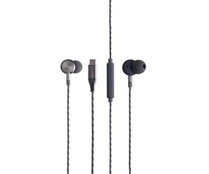 Boompods Digibuds USB-C Écouteurs Intra-Auriculaires - Ecouteurs Filaire USB C avec Micro, IPX4 Étanche, Casque Filaires Compatible avec Samsung et Android Smartphones, Graphite