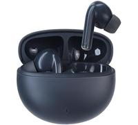 Boompods Echowave Écouteurs sans fil avec Bluetooth 5.3, en plastique lié à l'océan, batterie de 25 heures, résistants à l'eau, basses profondes et microphones ENC, noir graphite