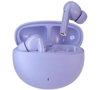 Boompods Echowave Écouteurs sans fil avec Bluetooth 5.3, en plastique lié à l'océan, batterie de 25 heures, résistants à l'eau, basses profondes et microphones ENC - Violet