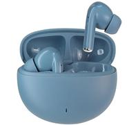 Boompods Echowave Écouteurs sans fil avec Bluetooth 5.3, en plastique lié à l'océan, batterie de 25 heures, résistants à l'eau, basses profondes et microphones ENC, bleu ardoise