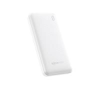 Boompods OBI-Power Batterie Externe Portable 10000 mAh - Chargeur Rapide Universel avec 2 USB et 1 USB-C Ports, Power Bank Compacte pour Smartphones et d'autres appareils, Blanc