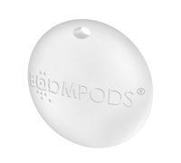 Boompods Porte-clés Airtag Modèle Boomtag Compatible Apple Find My IPX5 Blanc