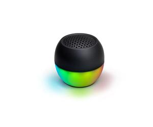 Boompods Soundflare Tide Haut-Parleur Bluetooth sans Fil - Mini Enceinte Portable avec Effet Lumineux LED, étanche IPX6 et 5h d'autonomie, ContrôLe Photo, Enceintes pour Douche et Piscine, Noir