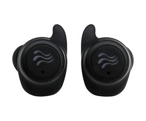 Boompods Soundwave Ecouteurs Bluetooth sans Fil - TWS Casque Intra-auriculaire avec Micro, Autonomie de 37 Heures, IPX6 étanche, Écouteurs Sport pour Musique et Appels, Noir