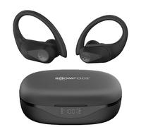 Boompods SportPods Ocean Écouteurs Bluetooth sans Fil - Ecouteurs Sport résistant à la Transpiration, 25 Heures de Jeu & Microphone, Casque Bluetooth avec des Crochets de Sport pour Course, Noir