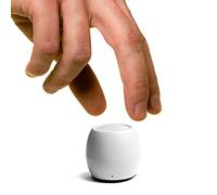 Boompods Zero Mini Haut-Parleur Bluetooth - Enceinte Portable sans Fil, étanche IPX6, 5 h d'autonomie, Haut Parleur Compact avec Micro et Fonction Selfie, pour Douche et Voyage, Blanc