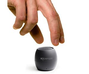 Boompods Zero Talk Mini Haut-Parleur Bluetooth avec Amazon Alexa - Mini Enceinte sans Fil, Étanche IPX6 et 5h d'autonomie, Petit Haut Parleur avec Microphone pour Douche et Voyage, Gris