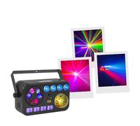 BoomTone Dj BoomToneDJ LightShow 6FX - Jeu de lumière 6-en-1 - Strobe, UV, Crystal Ball, Laser - Télécommande incluse