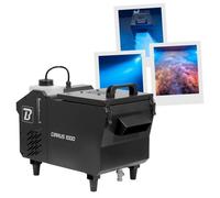 BoomTone DJ Cirrus 1000 - Machine à fumée lourde 1000 W à eau, effet sol, DMX, télécommande sans fil, mariages et spectacles