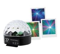BoomToneDJ Boule disco Color Ball – Effets à LED 82 facettes 3 LED RGB Télécommande incluse