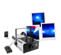 BoomToneDJ Machine à fumée F3000 DMX, 2 télécommandes (filaire et sans fil), facile à transporter