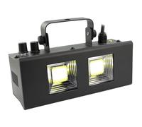 BoomTone DJ LED Strobe 2x20W - Stroboscope LED blanc 40 W compact, mode musical, flash réglable pour DJ, soirées et événements