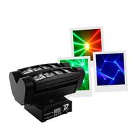 BoomToneDJ – Jeu de lumières LUDIPOCKET 360 – Projecteur LED RGBW 12W 360°, DMX, Détection musicale